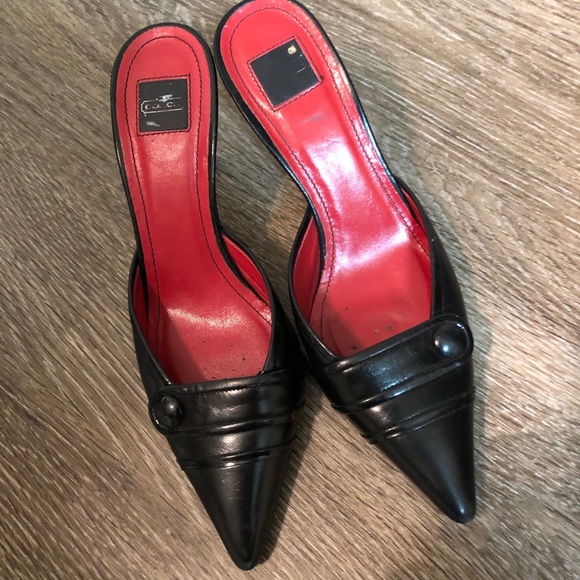 Vintage Coach closed toed black heels size 7 - Picture 2 of 5
